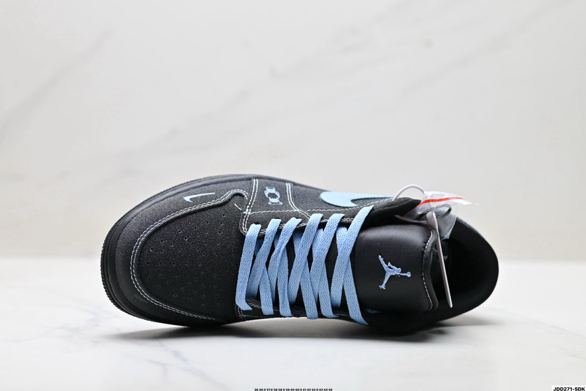 Nike Low-Top Sneakers Black Blue Unisex Style 01 detail view 3