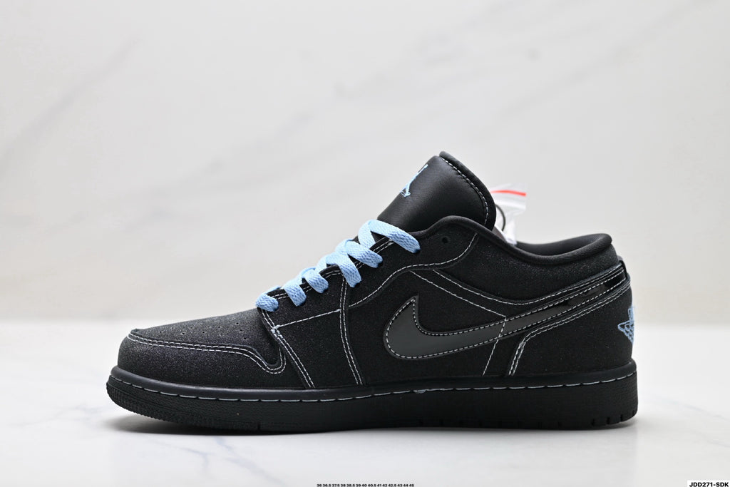 Nike Low-Top Sneakers Black Blue Unisex Style 01 detail view 4