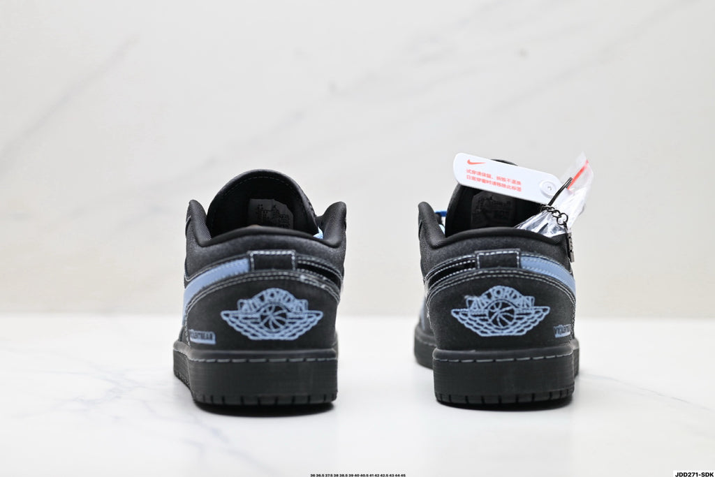 Nike Low-Top Sneakers Black Blue Unisex Style 01 detail view 7