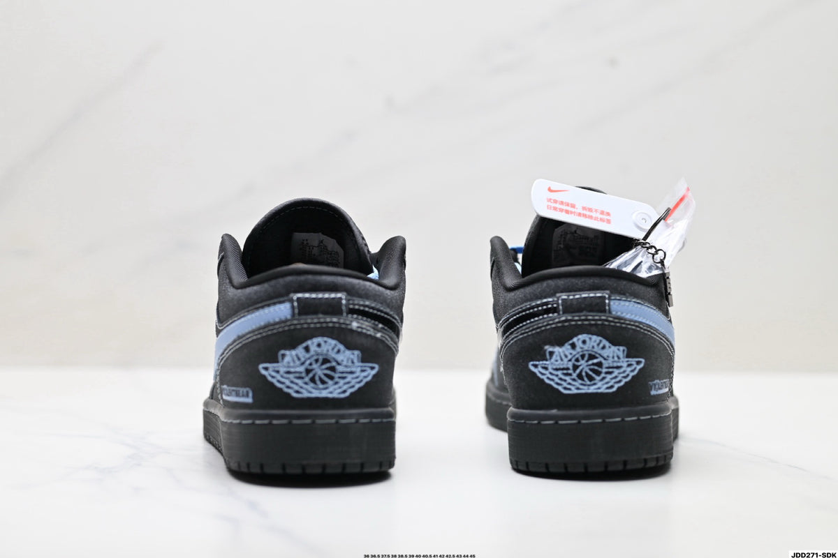Nike Low-Top Sneakers Black Blue Unisex Style 01 detail view 7