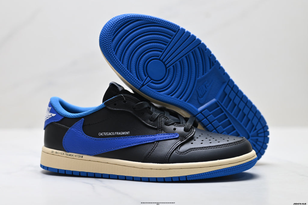 Nike Low-Top Sneakers Black Blue Beige Unisex Collaboration Edition Style 63 detail view 6