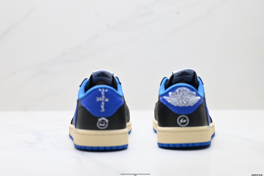 Nike Low-Top Sneakers Black Blue Beige Unisex Collaboration Edition Style 63 detail view 7