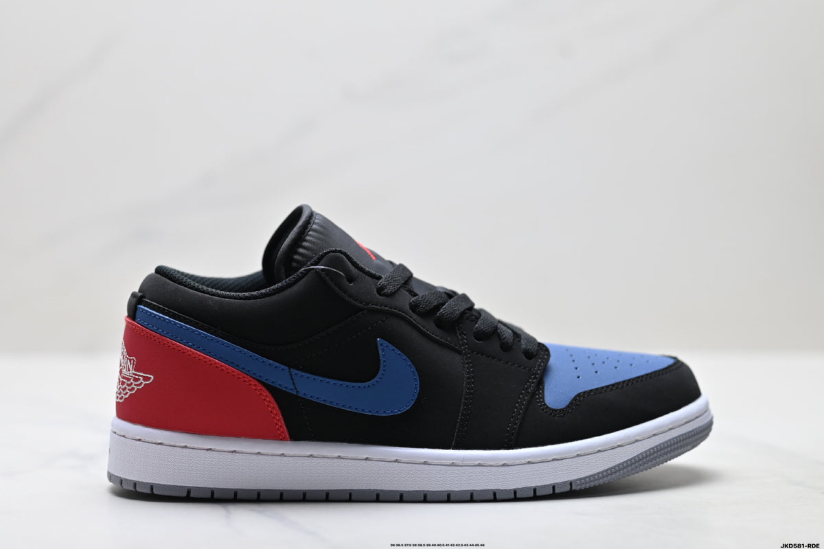 Nike Low-Top Sneakers Black Blue Red Unisex Style 48 detail view 2