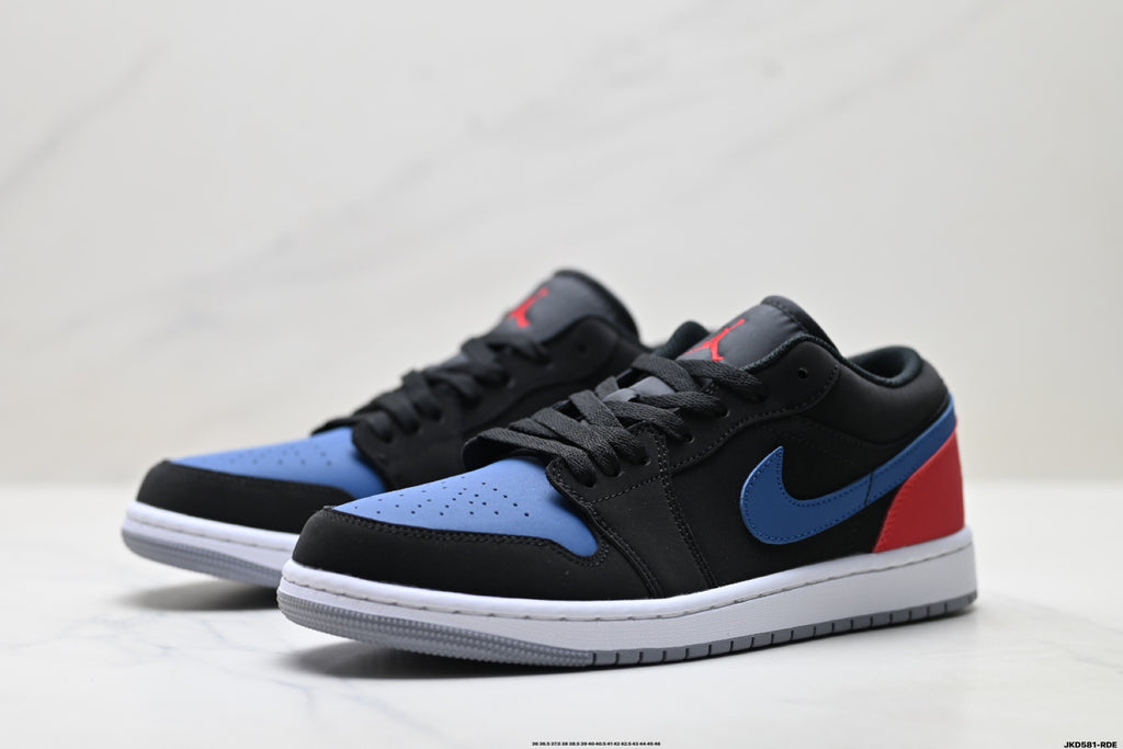 Nike Low-Top Sneakers Black Blue Red Unisex Style 48 detail view 5