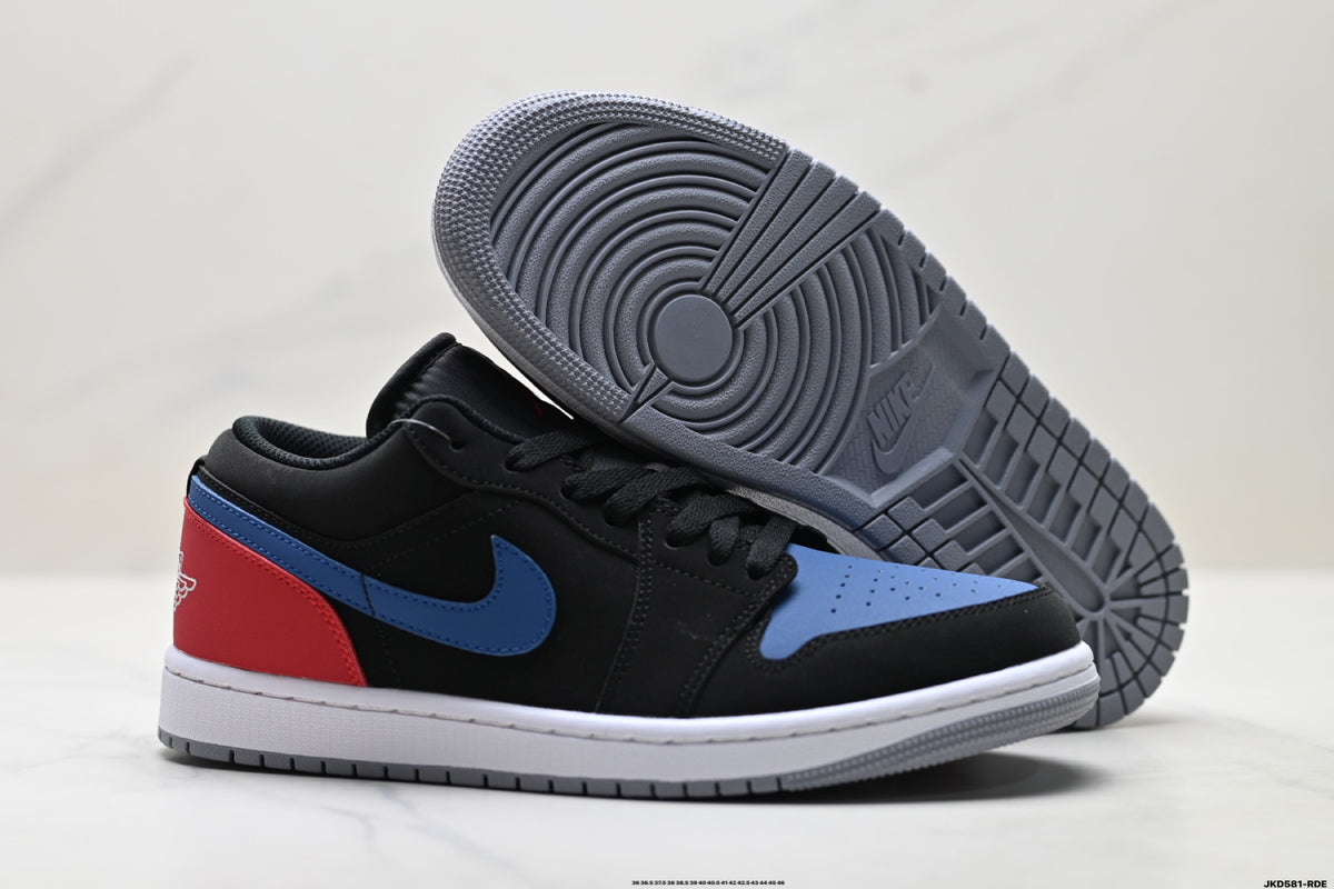 Nike Low-Top Sneakers Black Blue Red Unisex Style 48 detail view 6