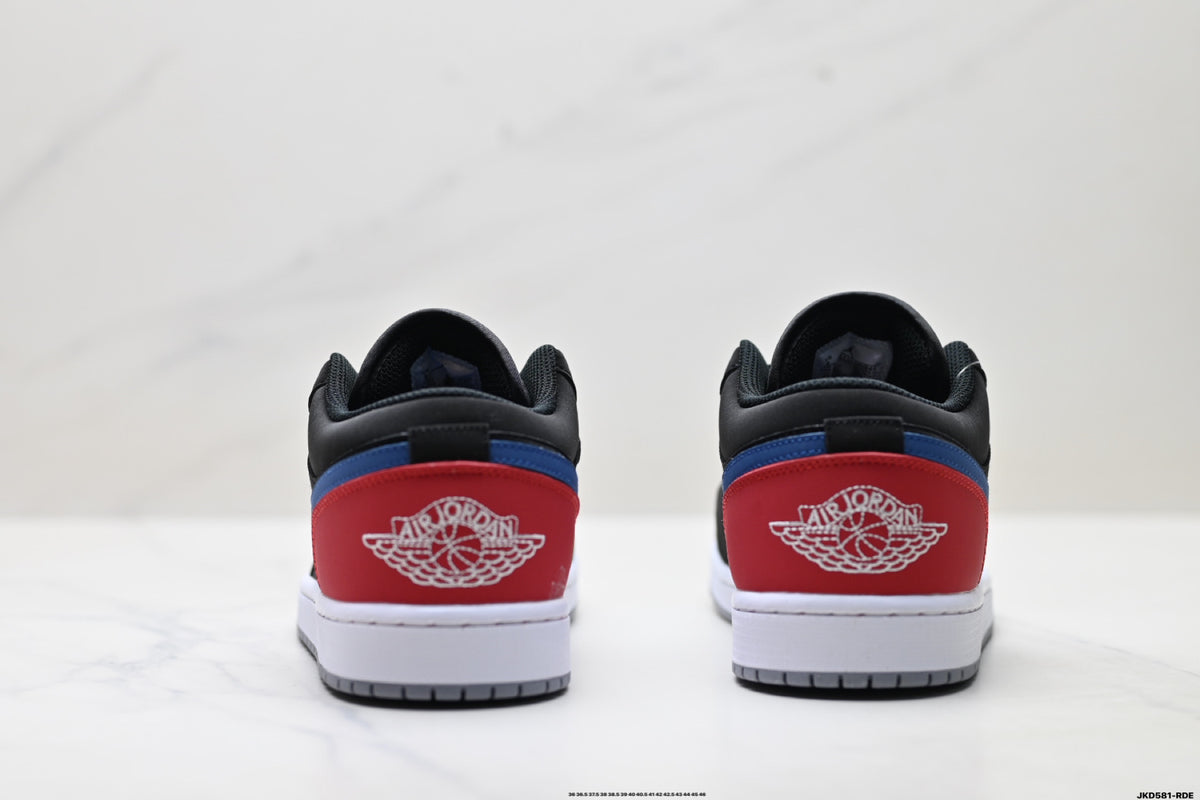 Nike Low-Top Sneakers Black Blue Red Unisex Style 48 detail view 7