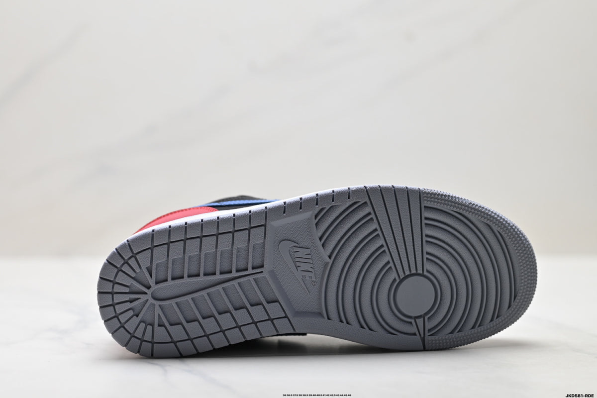 Nike Low-Top Sneakers Black Blue Red Unisex Style 48 detail view 9