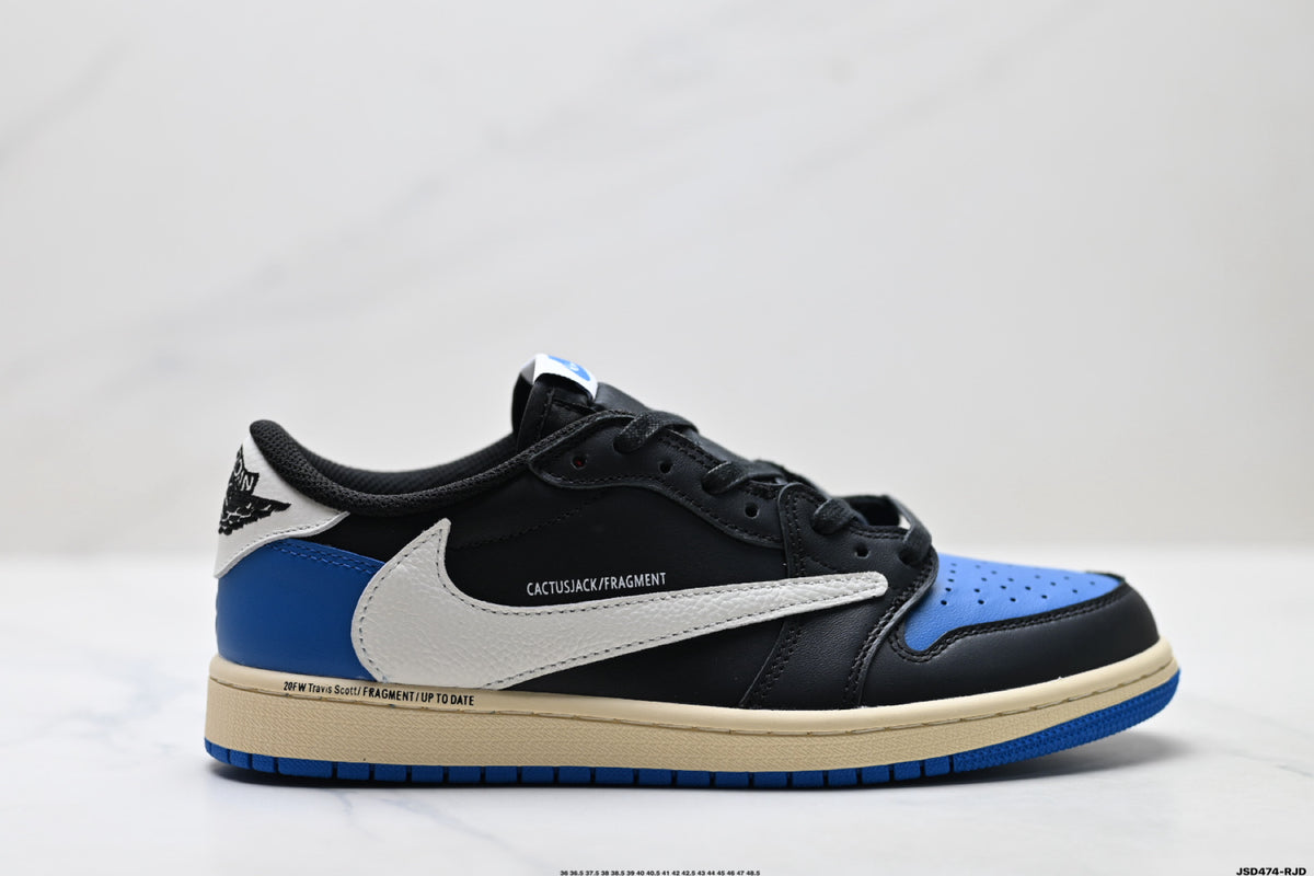 Nike Low-Top Sneakers Black Blue White Unisex Collaboration Edition Style 56 detail view 2