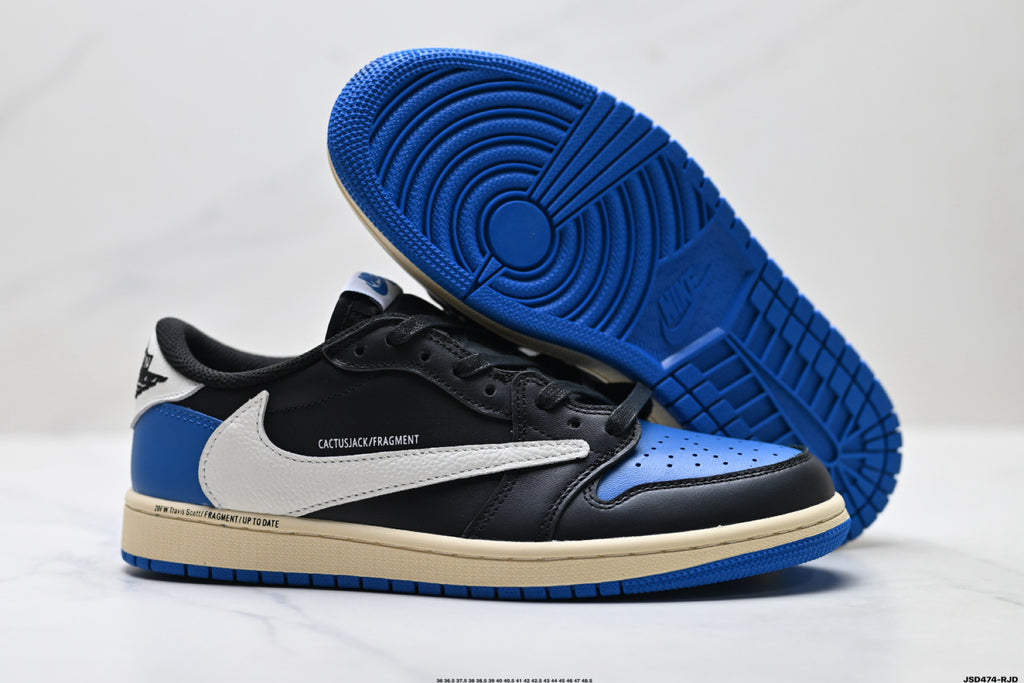 Nike Low-Top Sneakers Black Blue White Unisex Collaboration Edition Style 56 detail view 6