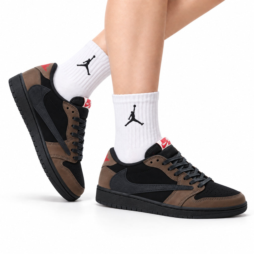 Nike Low-Top Sneakers Black Brown Unisex Style 30 white background lifestyle main view