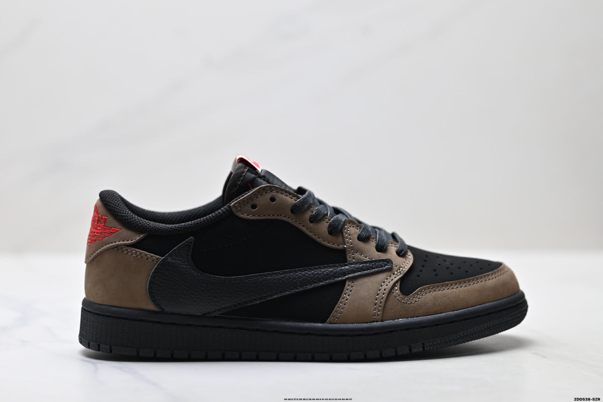 Nike Low-Top Sneakers Black Brown Unisex Style 30 detail view 2