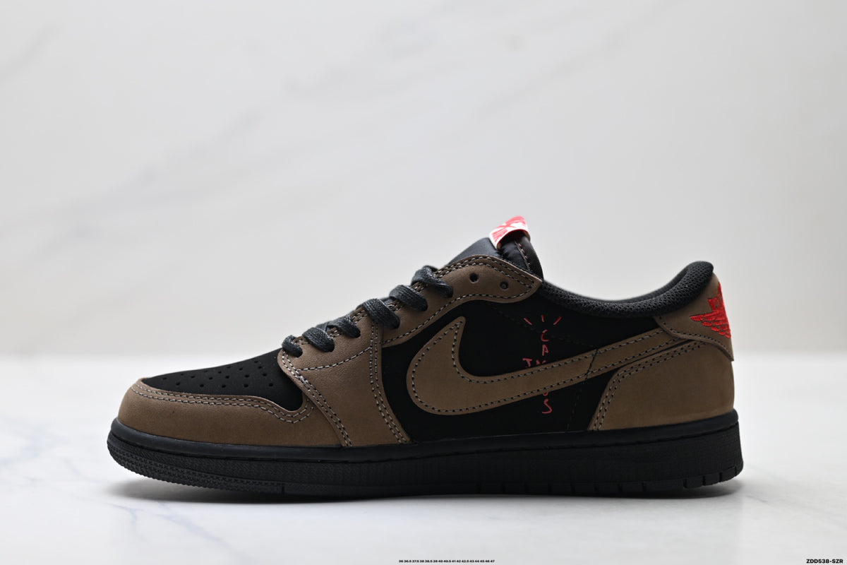 Nike Low-Top Sneakers Black Brown Unisex Style 30 detail view 4