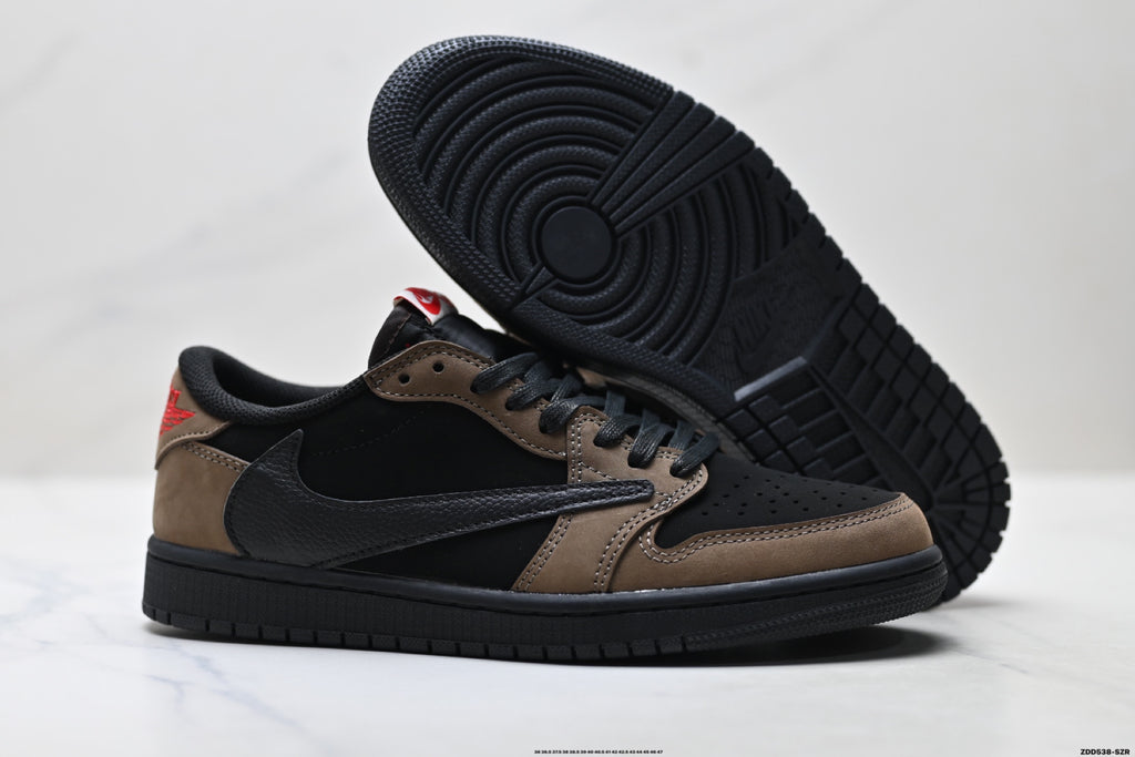 Nike Low-Top Sneakers Black Brown Unisex Style 30 detail view 6