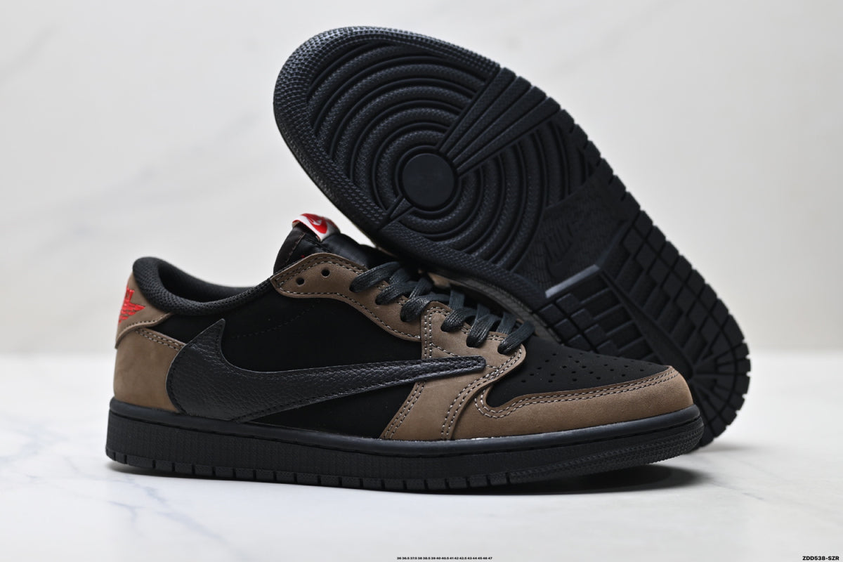 Nike Low-Top Sneakers Black Brown Unisex Style 30 detail view 6