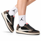 Nike Low-Top Sneakers Black Brown Beige Unisex Style 43 white background lifestyle main view