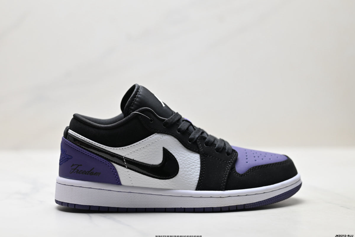 Nike Low-Top Sneakers Black Purple White Unisex Collaboration Edition Style 60 detail view 2