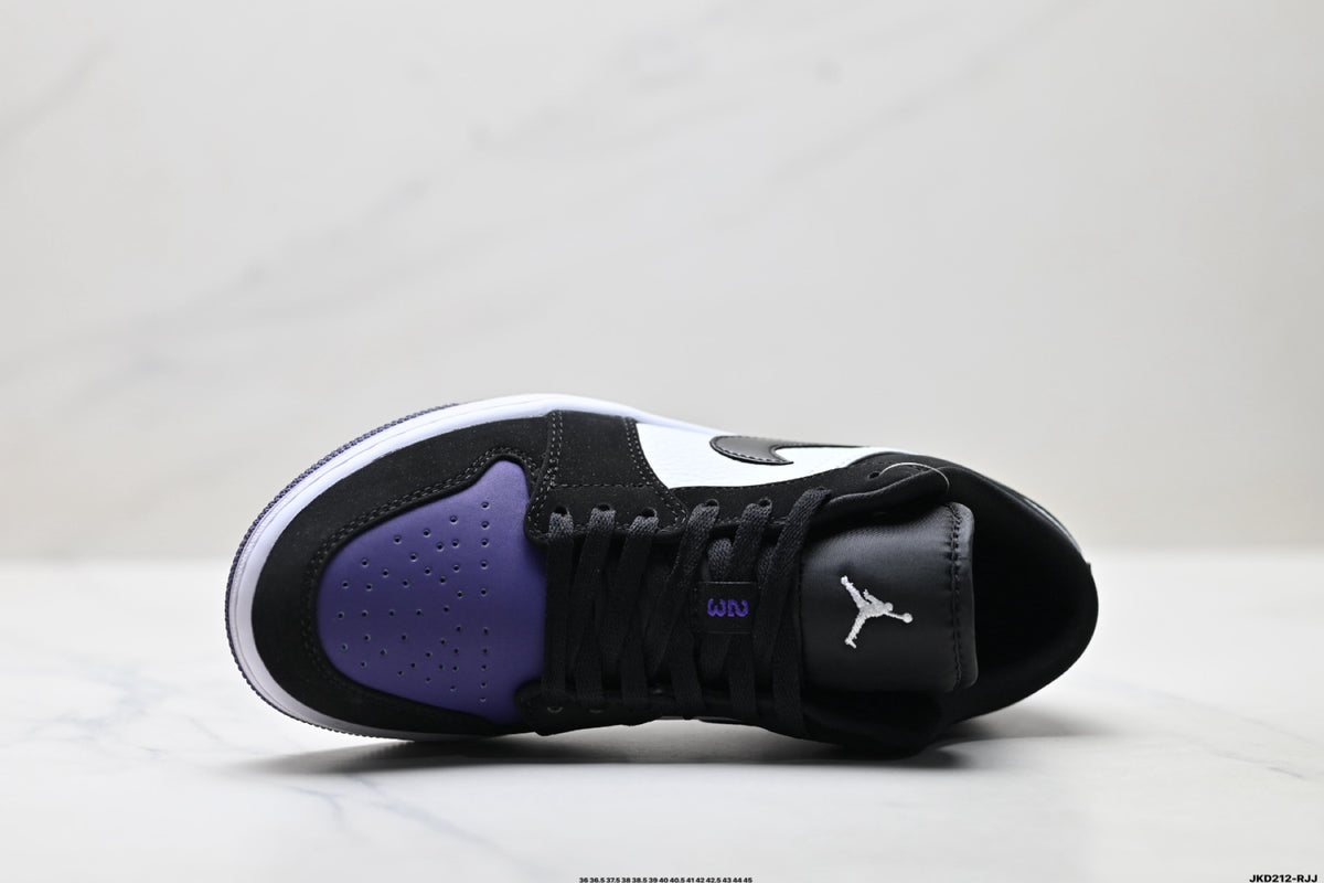 Nike Low-Top Sneakers Black Purple White Unisex Collaboration Edition Style 60 detail view 3