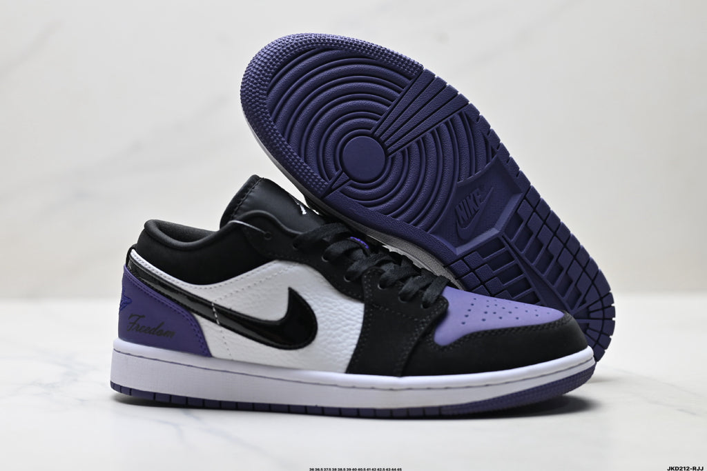 Nike Low-Top Sneakers Black Purple White Unisex Collaboration Edition Style 60 detail view 6