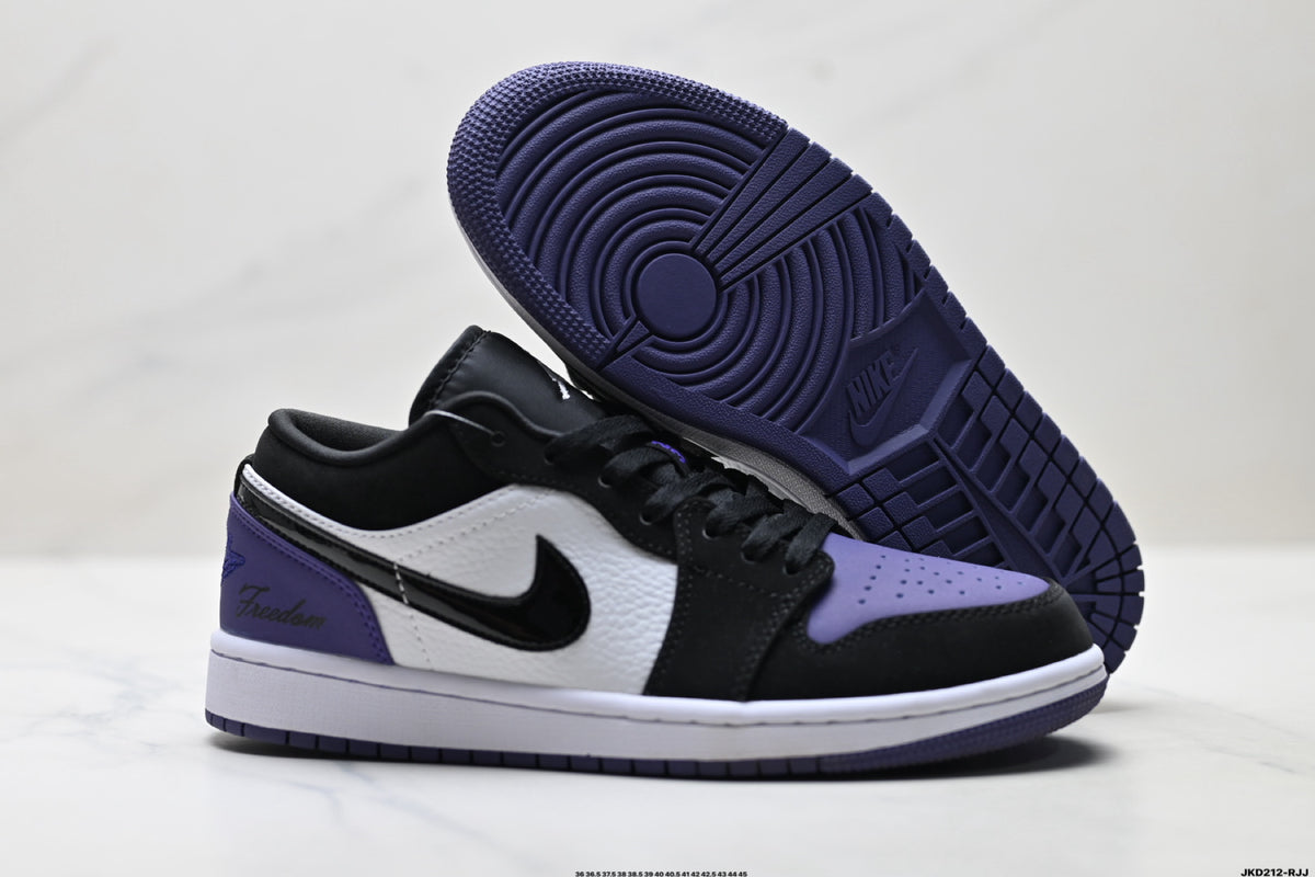 Nike Low-Top Sneakers Black Purple White Unisex Collaboration Edition Style 60 detail view 6