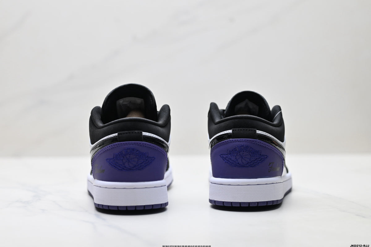Nike Low-Top Sneakers Black Purple White Unisex Collaboration Edition Style 60 detail view 7