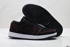 Nike Low-Top Sneakers Black Red Unisex Style 09 detail view 6