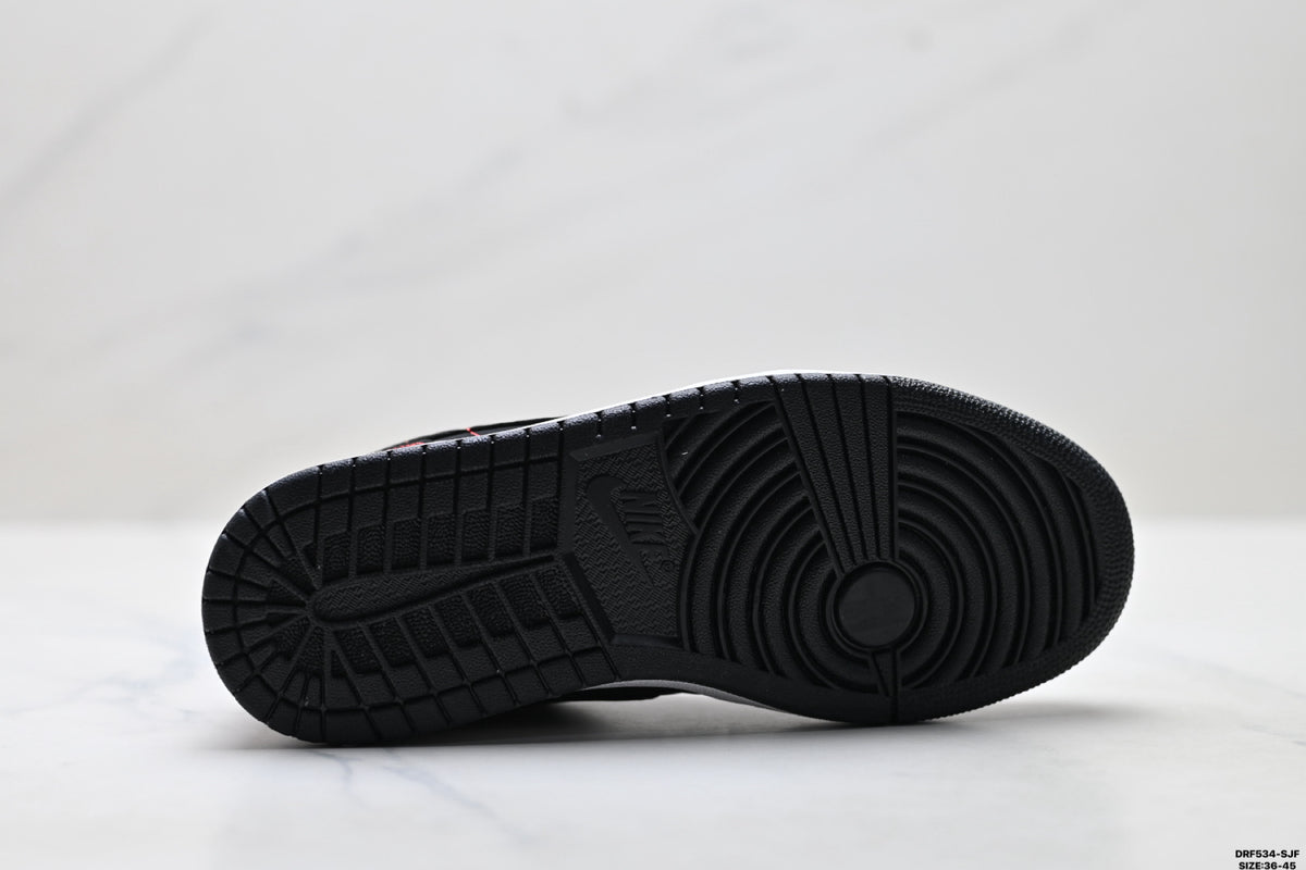 Nike Low-Top Sneakers Black Red Unisex Style 09 detail view 9