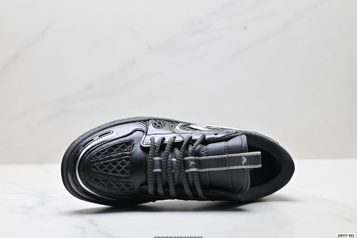Nike Low-Top Sneakers Black Silver Monogram Unisex Collaboration Edition Style 15 detail view 3