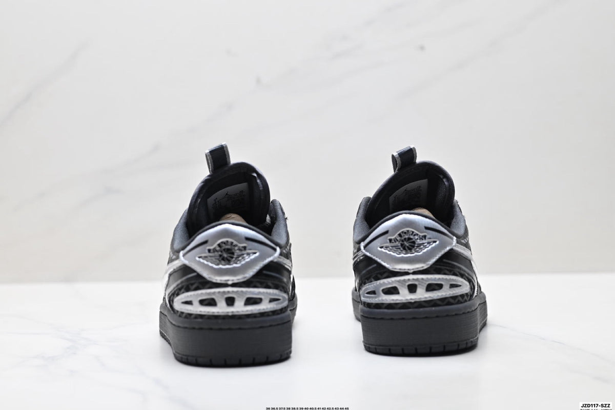 Nike Low-Top Sneakers Black Silver Monogram Unisex Collaboration Edition Style 15 detail view 7