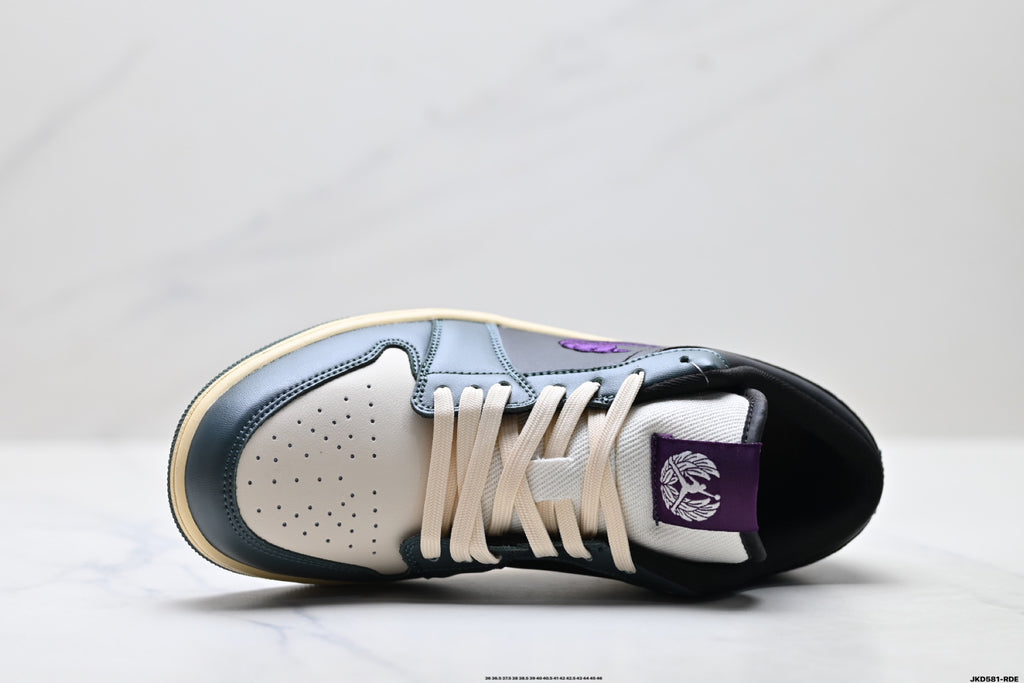 Nike Low-Top Sneakers Black White Purple Unisex Style 49 detail view 3