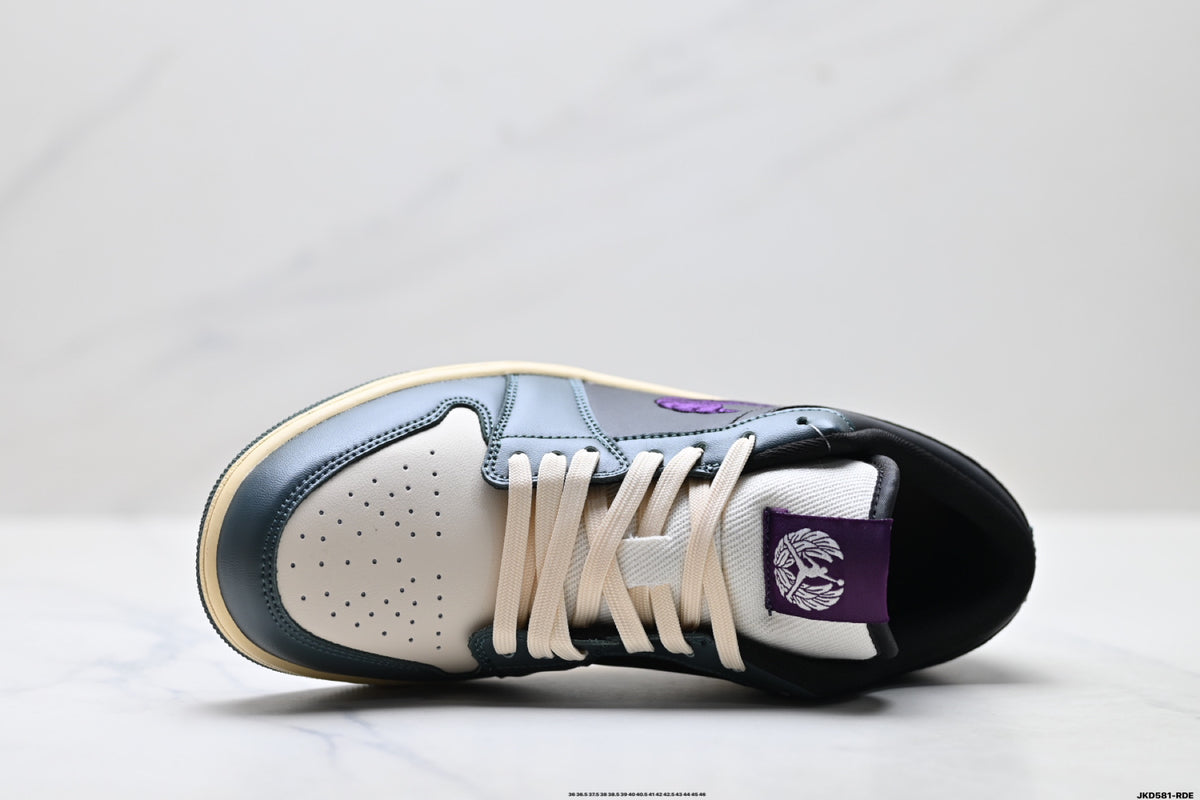Nike Low-Top Sneakers Black White Purple Unisex Style 49 detail view 3