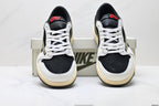 Nike Low-Top Sneakers Black White Red Unisex Style 42 detail view 8