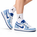 Nike Low-Top Sneakers Blue White Unisex Style 46 white background lifestyle main view