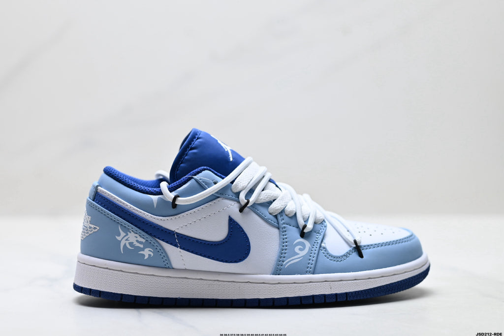 Nike Low-Top Sneakers Blue White Unisex Style 46 detail view 2