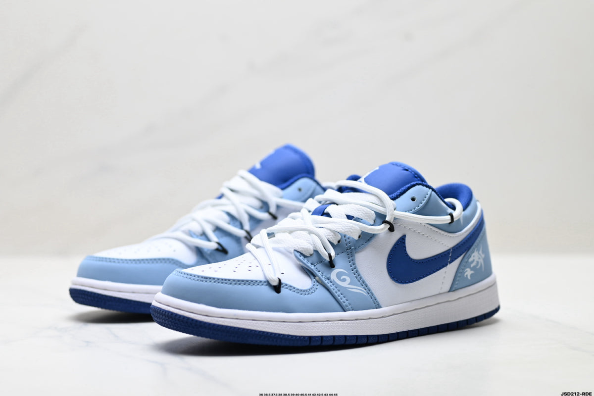 Nike Low-Top Sneakers Blue White Unisex Style 46 detail view 5