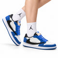 Nike Low-Top Sneakers Blue White Unisex Collaboration Edition Style 62 white background lifestyle main view