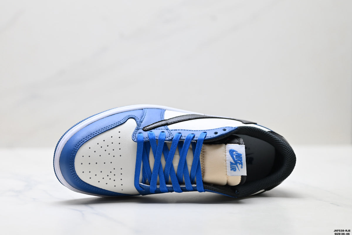 Nike Low-Top Sneakers Blue White Unisex Collaboration Edition Style 62 detail view 3