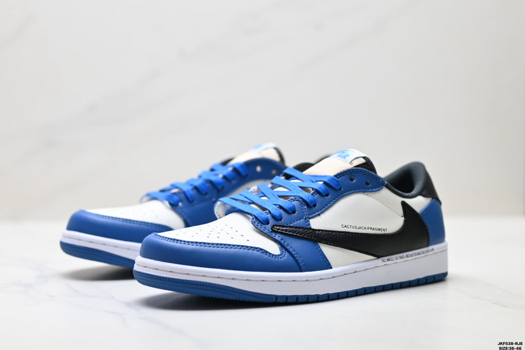 Nike Low-Top Sneakers Blue White Unisex Collaboration Edition Style 62 detail view 5