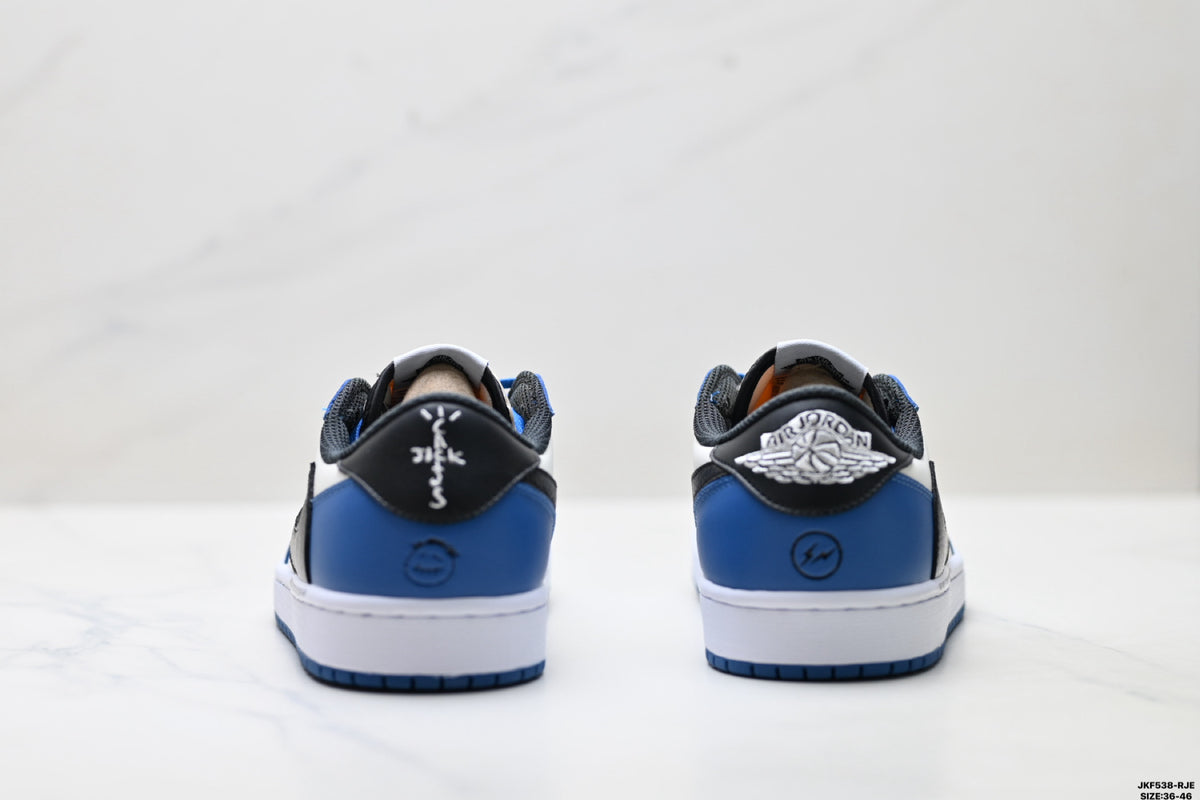 Nike Low-Top Sneakers Blue White Unisex Collaboration Edition Style 62 detail view 7