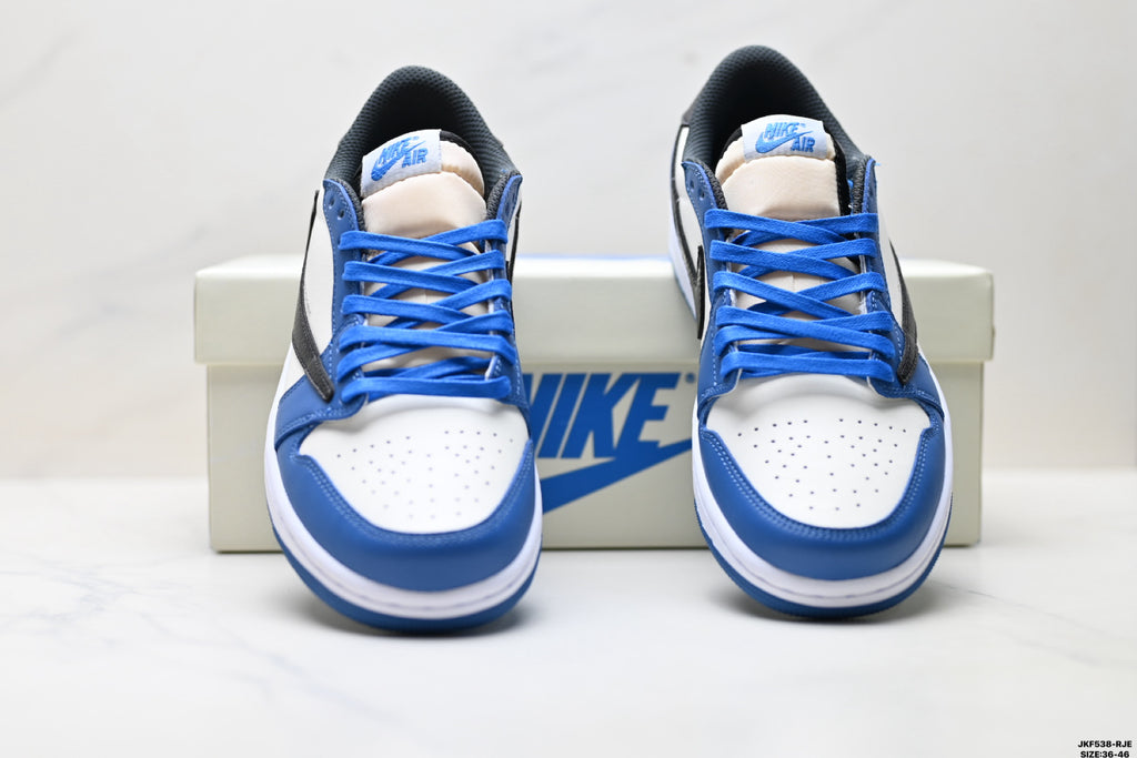 Nike Low-Top Sneakers Blue White Unisex Collaboration Edition Style 62 detail view 8