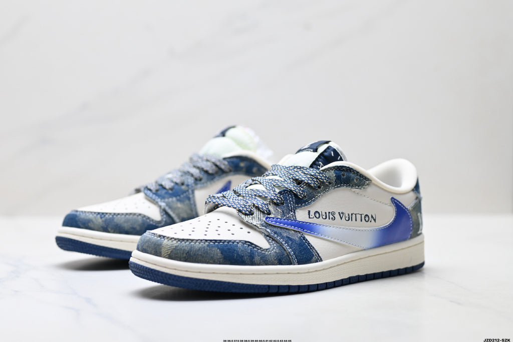 Nike Low-Top Sneakers Blue White Graphic Alt Unisex Collaboration Edition Style 21 detail view 5