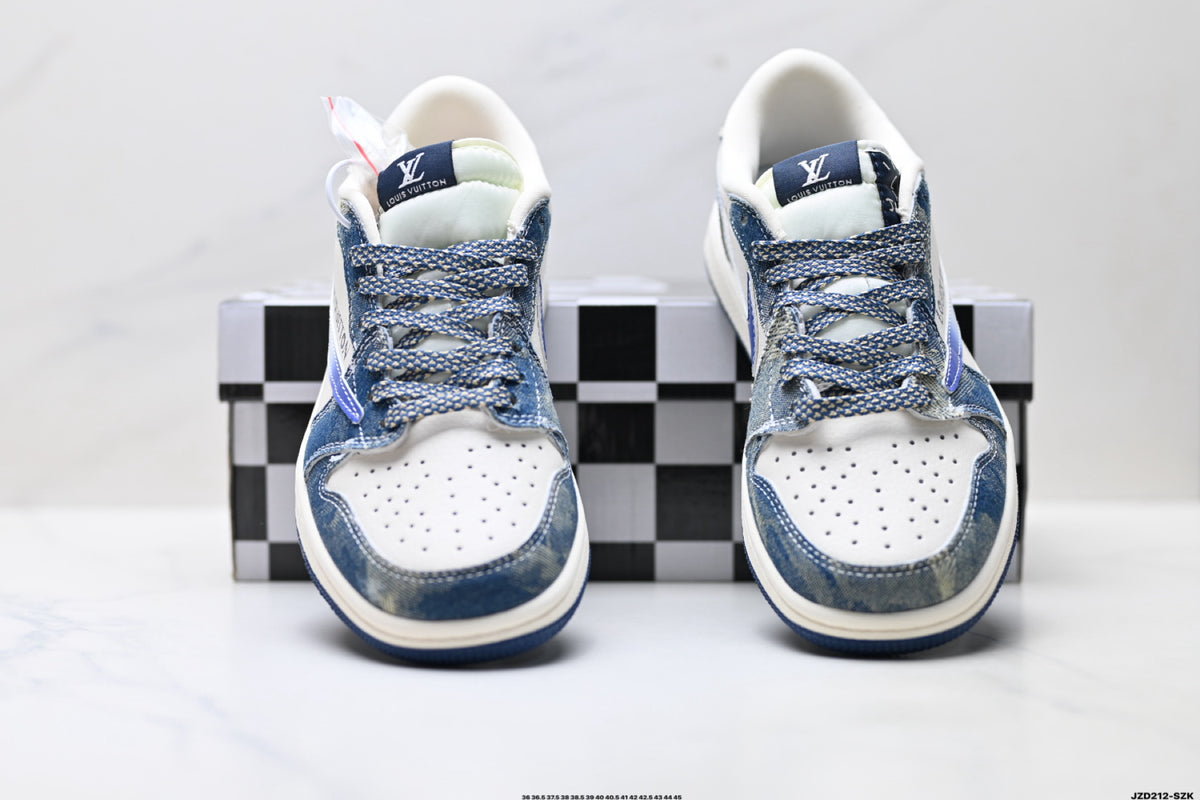 Nike Low-Top Sneakers Blue White Graphic Alt Unisex Collaboration Edition Style 21 detail view 8
