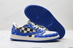 Nike Low-Top Sneakers Blue White Graphic V2 Unisex Collaboration Edition Style 22 detail view 4