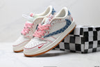 Nike Low-Top Sneakers Blue White Graphic V2 Unisex Collaboration Edition Style 22 detail view 6