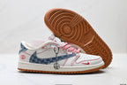 Nike Low-Top Sneakers Blue White Graphic V2 Unisex Collaboration Edition Style 22 detail view 7
