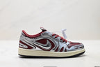Nike Low-Top Sneakers Burgundy Silver Unisex Collaboration Edition Style 12 detail view 2