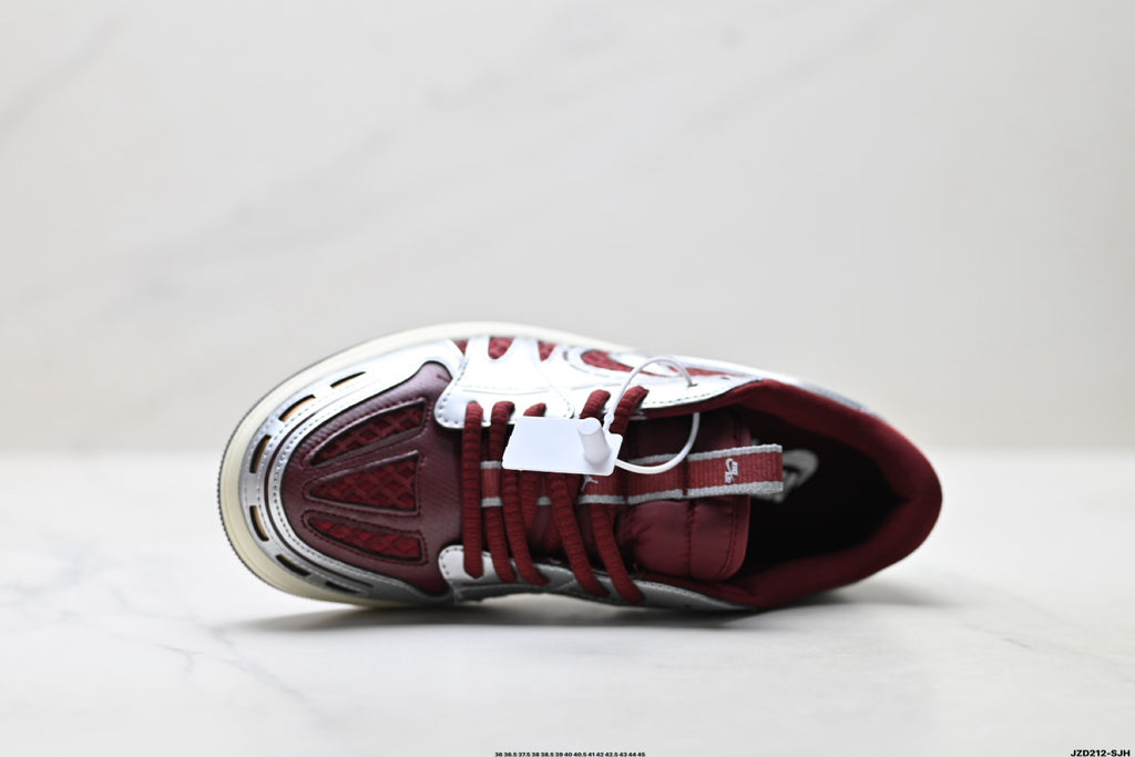 Nike Low-Top Sneakers Burgundy Silver Unisex Collaboration Edition Style 12 detail view 3