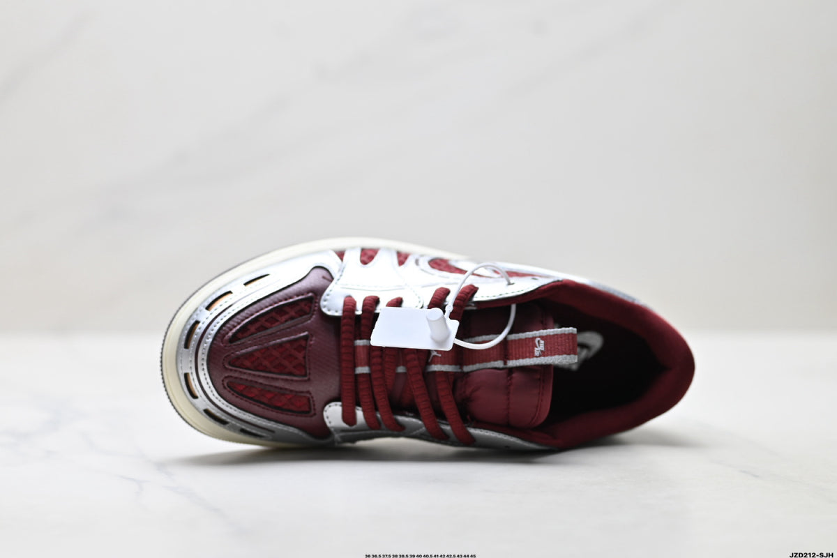 Nike Low-Top Sneakers Burgundy Silver Unisex Collaboration Edition Style 12 detail view 3