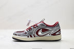 Nike Low-Top Sneakers Burgundy Silver Unisex Collaboration Edition Style 12 detail view 4
