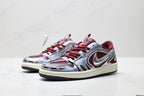 Nike Low-Top Sneakers Burgundy Silver Unisex Collaboration Edition Style 12 detail view 5