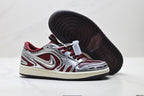 Nike Low-Top Sneakers Burgundy Silver Unisex Collaboration Edition Style 12 detail view 6